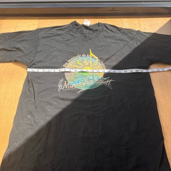 VINTAGE SHIRT SLEEVE BLACK GRAPHIC TEE - XL - Picture 6 of 9